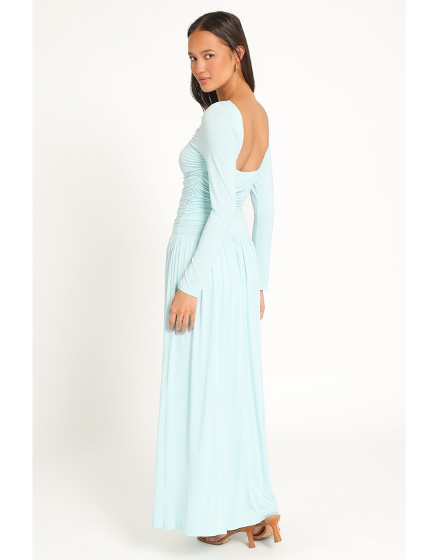 Petal & Pup - Shirley Long Sleeve Maxi Dress - Ice Blue