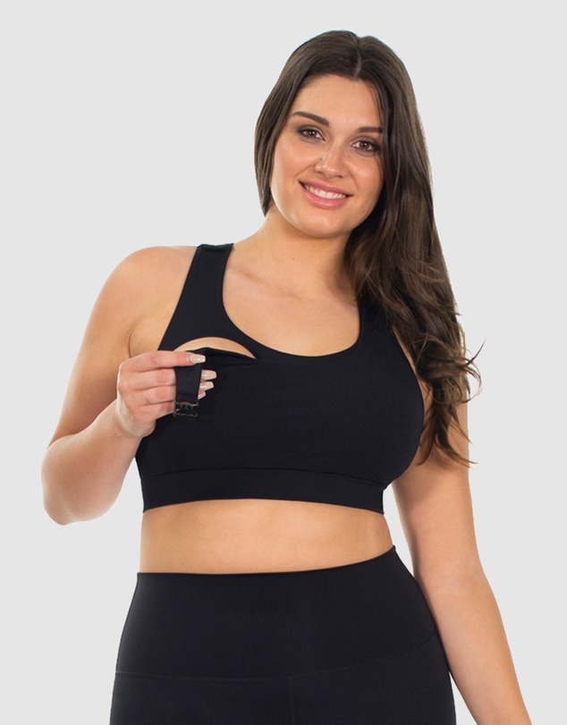 B Free Intimate Apparel - Maternity & Nursing Mesh Racer Back Sports Bra (B-C-D-DD-E) Cup