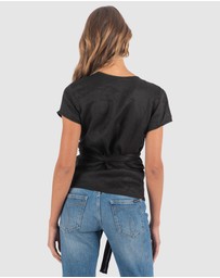 CAMIXA - VERONICA Wrap Linen Shirt