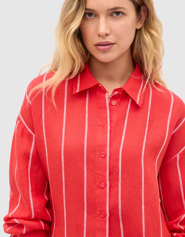 Seed Heritage - Stripe Linen Oversized Shirt