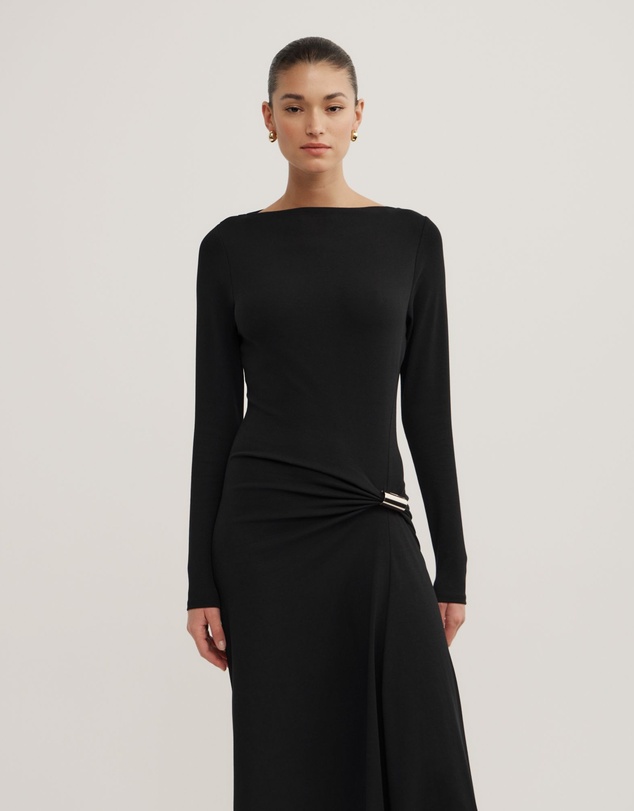 Witchery - Long Sleeve Trim Detail Rib Dress