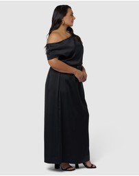 Pink Dusk by Curve Project - Magnetic Satin Maxi Dress