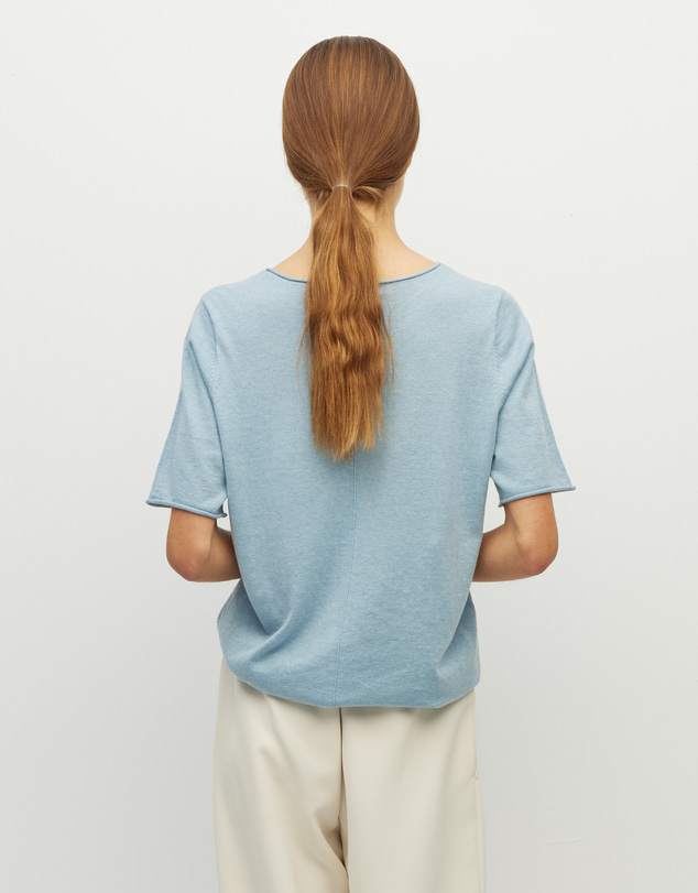 JH Lounge - JHL Crew T (Fine Cotton Cashmere) Mineral Marle