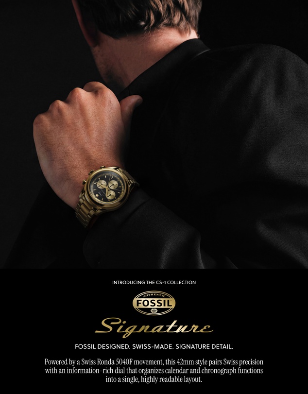 Fossil - Signature CS-1 Gold Tone Chronograph Watch