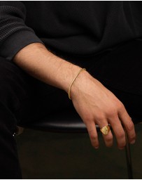 Nialaya Jewellery - Men's Gold Round Chain Bracelet