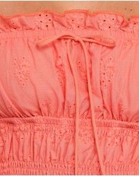Petal & Pup - Melissa Peplum Top - Coral