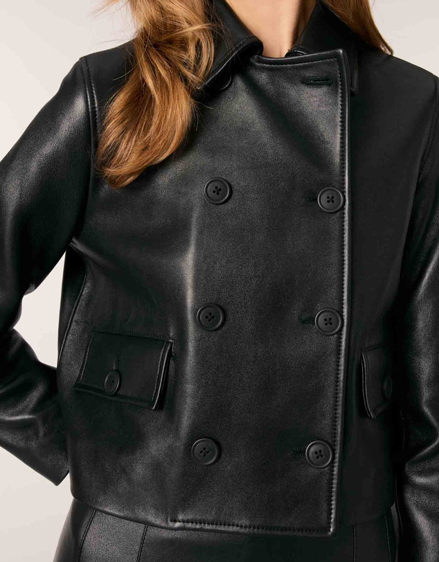 Maje - Vaban Leather Blazer