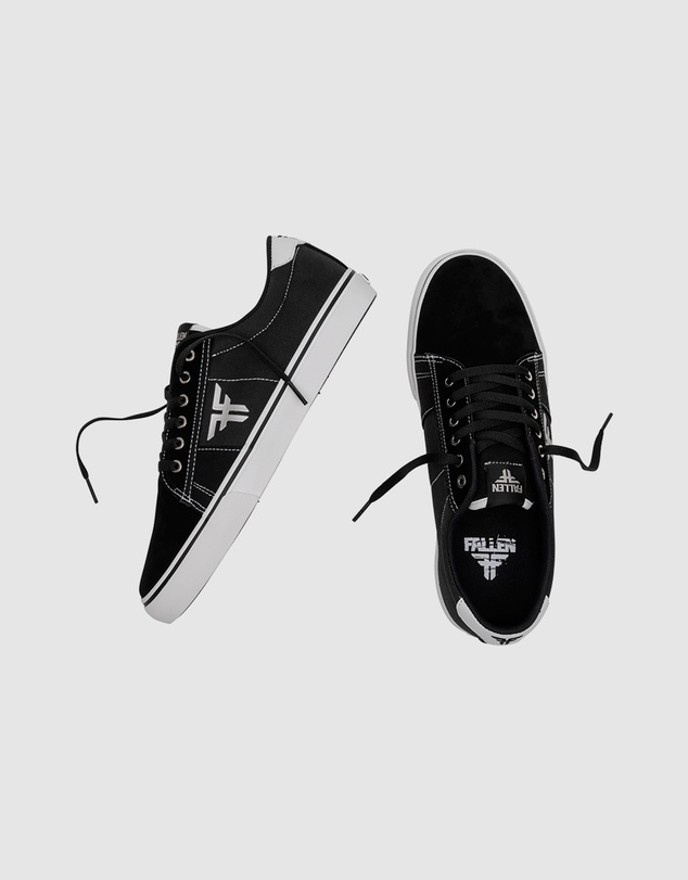 Fallen Footwear - Fallen Footwear Bomber Suede/PU Men Shoes Black/White/Silver