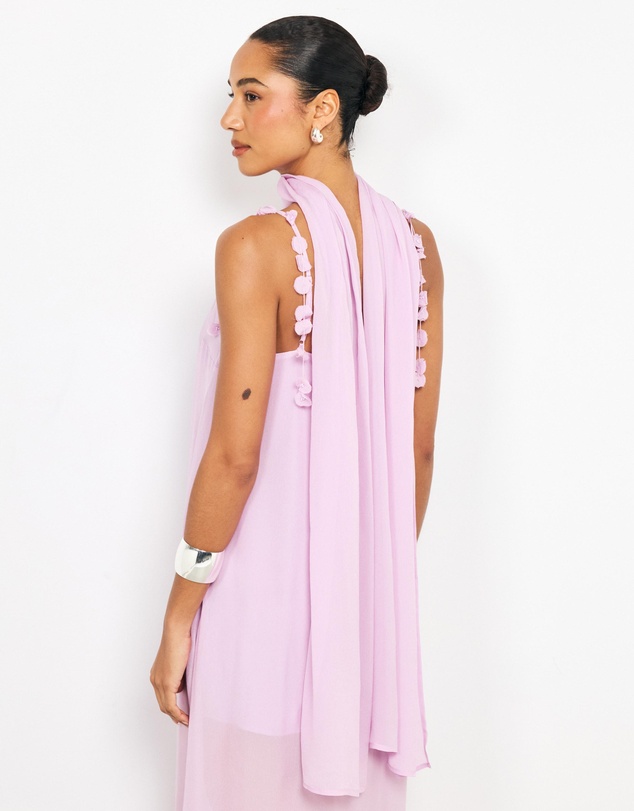 AERE - Ilaria Floral Scarf Maxi Dress