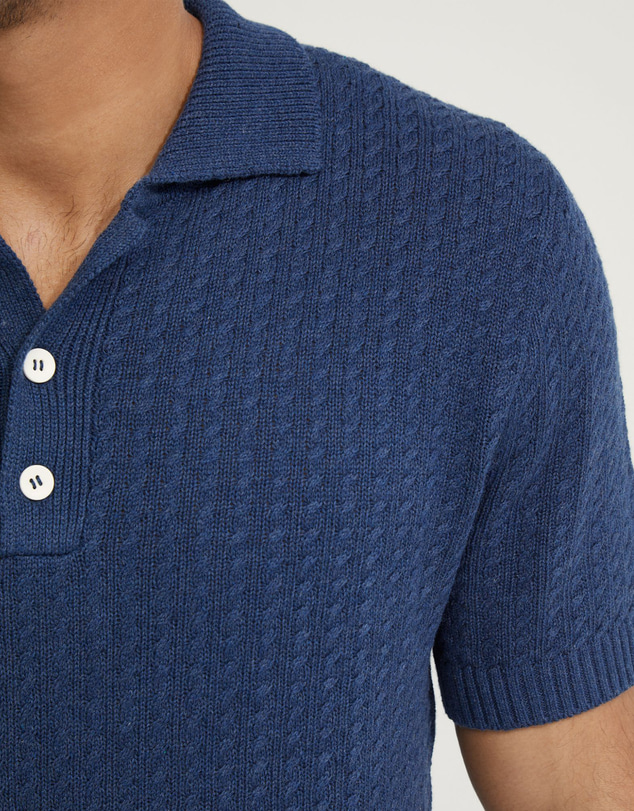 Oxford - Harrison Cable Knit Polo