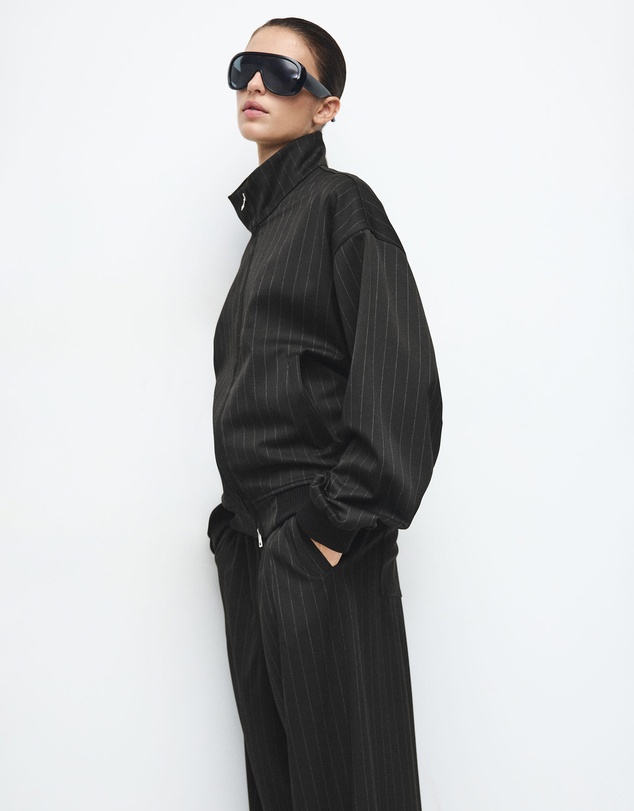 M.N.G - Pinstripe Bomber Jacket