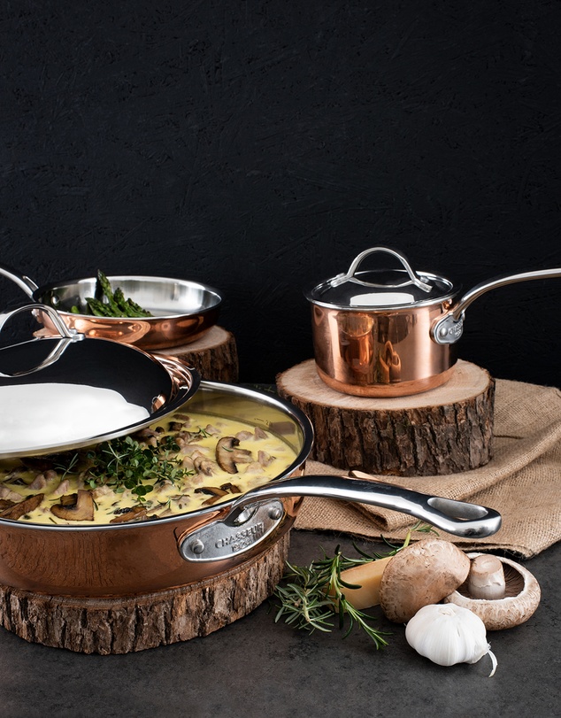 Chasseur - Escoffier Induction Saucepan with Handle 20 x 12cm - Copper