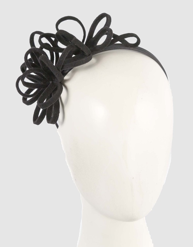 Max Alexander - Felt Black Loops Fascinator