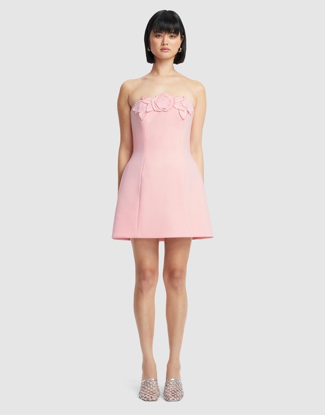 LEO LIN - Roselle Applique Bustier Mini Dress