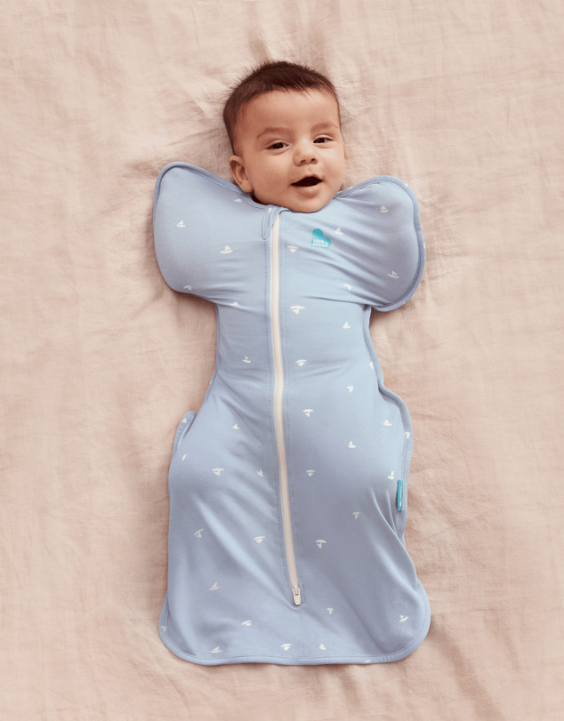 Love to Dream - Swaddle Up™ Original 1.0 TOG Viscose From Bamboo Boats Mist Blue