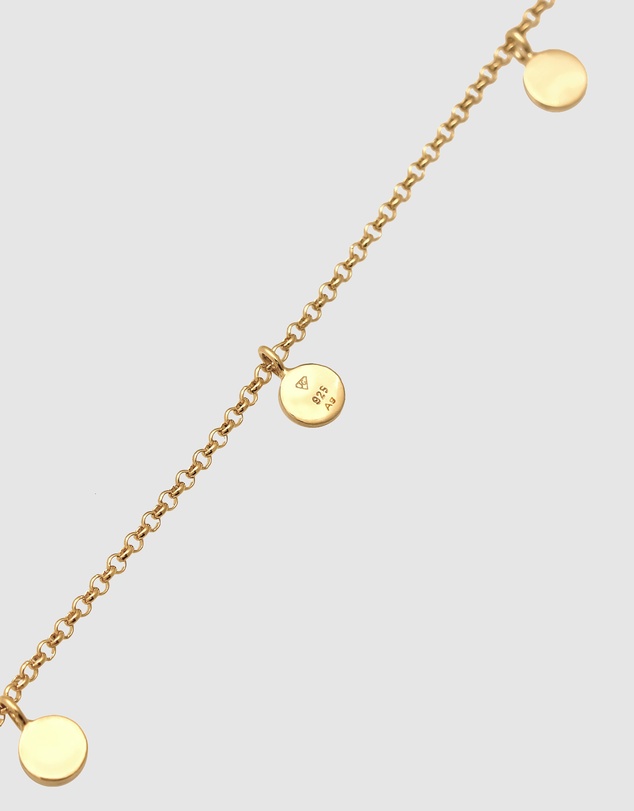 Elli Jewelry - Boho Choker Necklace in Gold-Plated 925 Silver