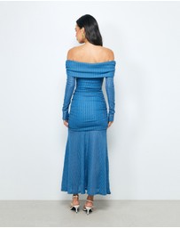 AERE - Valentina Off Shoulder Midi Dress