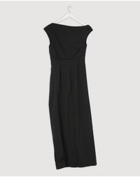 Revibe - Repaired Shona Joy Campbell Off Shoulder Maxi Dress - AU 10