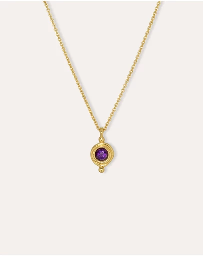 Ottoman Hands - February Birthstone Pendant Necklace