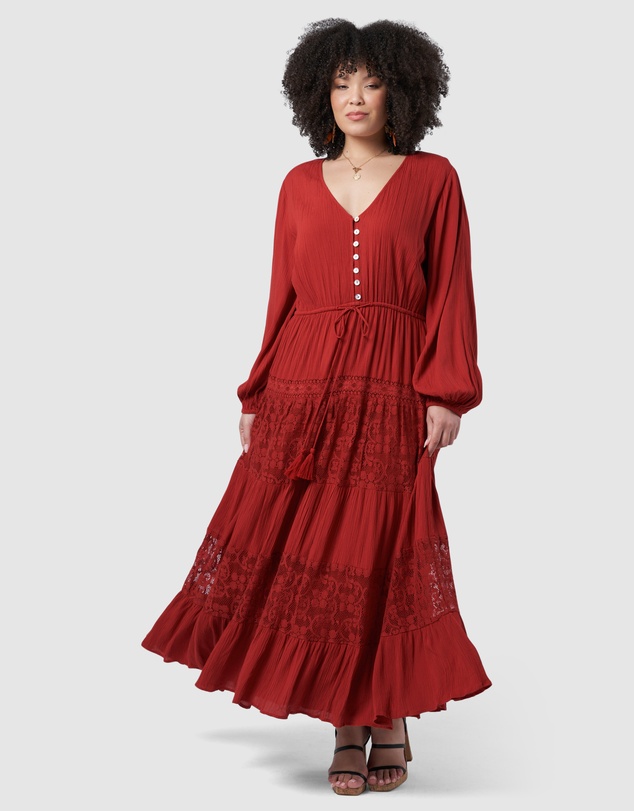 The Poetic Gypsy - Free Lace Maxi Dress