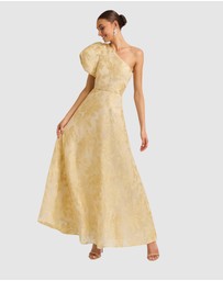 Romance by Honey and Beau - Seanna Puff Shoulder Maxi Dress