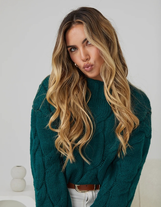 Esther & Co - Hadi Knit - Dark Green