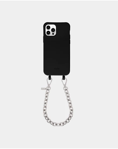 LOUVE COLLECTION - Le Cafe Noir Phone Case + Kate Silver-Plated Wristlet