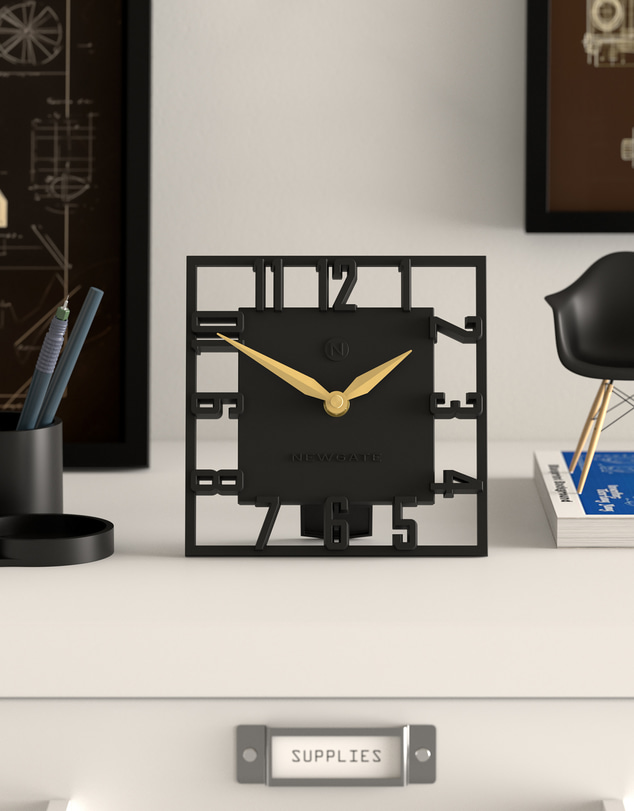Newgate - Newgate Highline Mantel Clock-Black