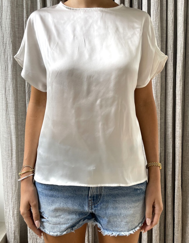 SILK MAGNOLIA - 100% Silk T-shirt