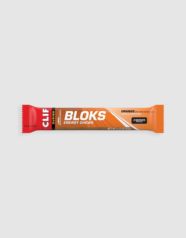 CLIF - Orange (25mg Caffeine) Bloks Energy Chews - 18x60g