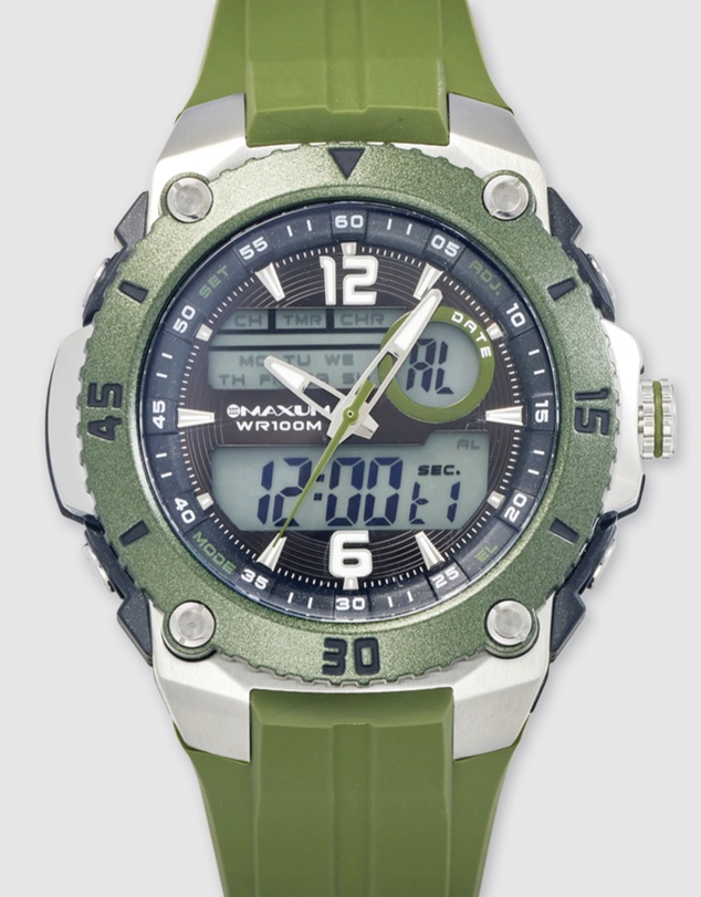 Maxum - Maverick Green Ana Digi Watch