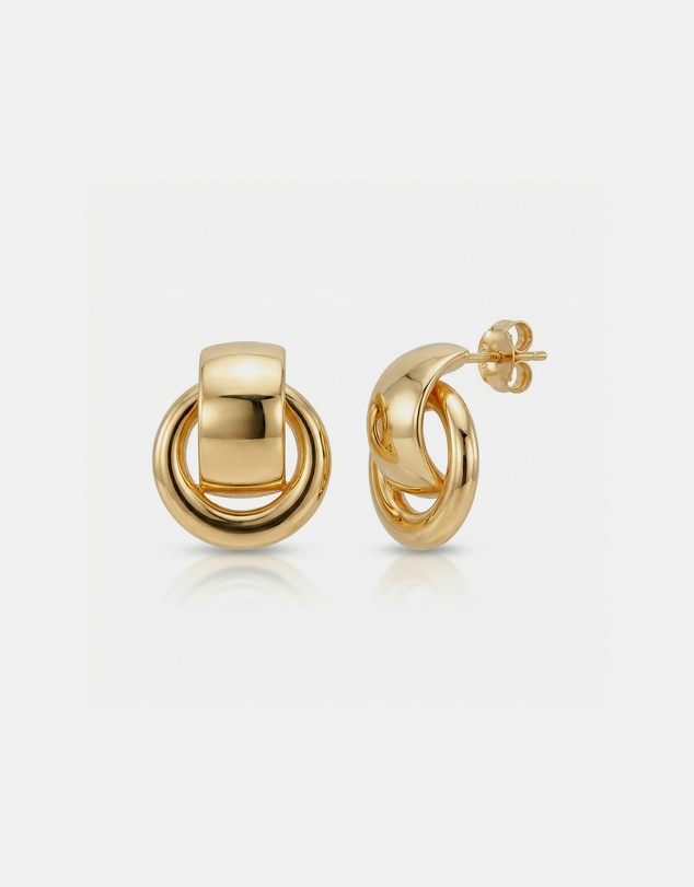 Zoe Olivia - 9K Gold Looped Stud Earrings