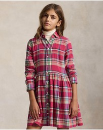 Polo Ralph Lauren - Plaid Cotton Madras Shirtdress - Teens