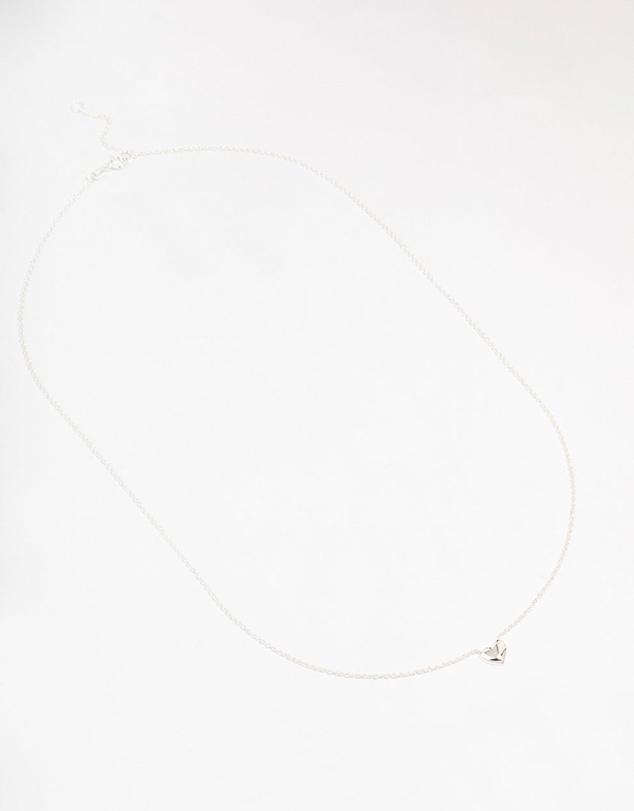 Lovisa - Sterling Silver Mini Puffy Heart Pendant Necklace