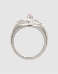 Haze & Glory - ICONIC EXCLUSIVE - Ring Swirly Dome Moonstone - Silver