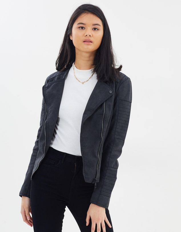 ONLY - Ava Faux Leather Biker Jacket