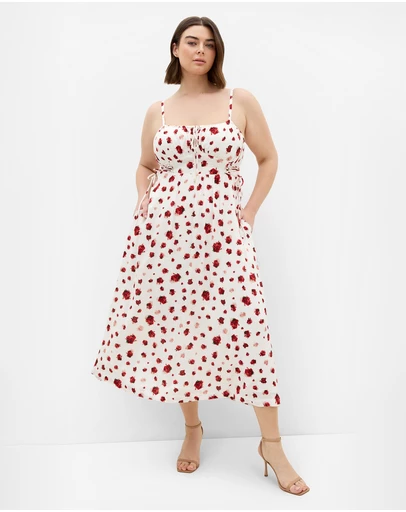 City Chic - Anna Rose Print Maxi Dress