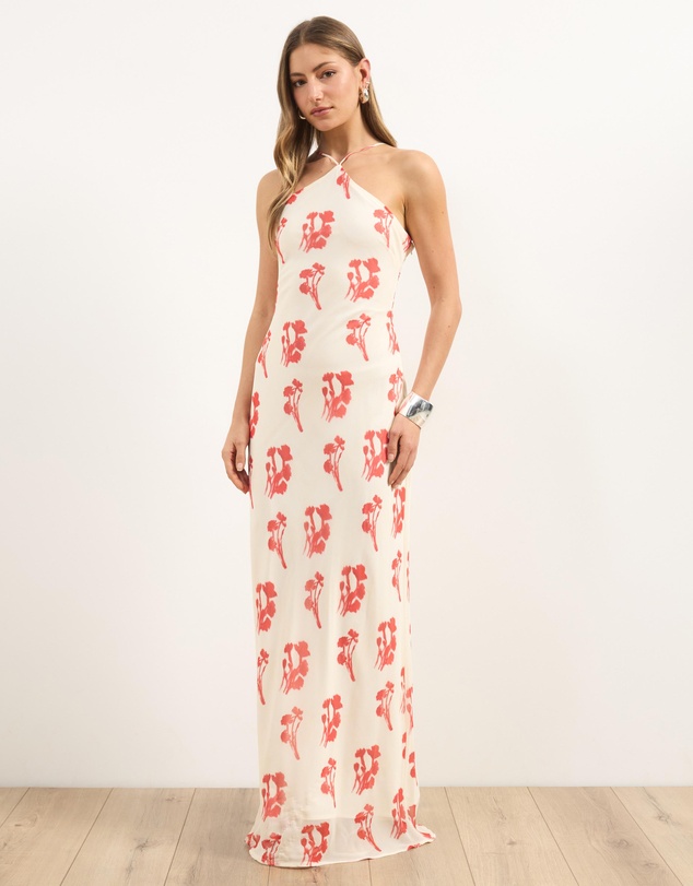 Atmos&Here - Elisa Halter Neck Maxi Dress