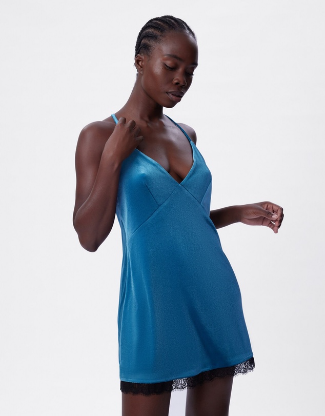 Bras N Things - Verity Short Slip - Teal