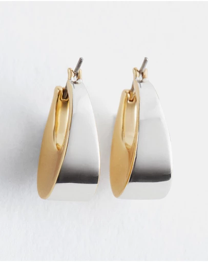 & Other Stories - Two-Toned Bell Hoop Earrings