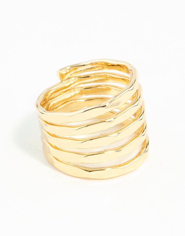 Lovisa - Gold Molten Layered Ring
