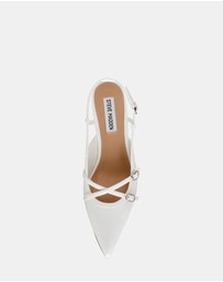 Steve Madden - Krave White Patent Heels