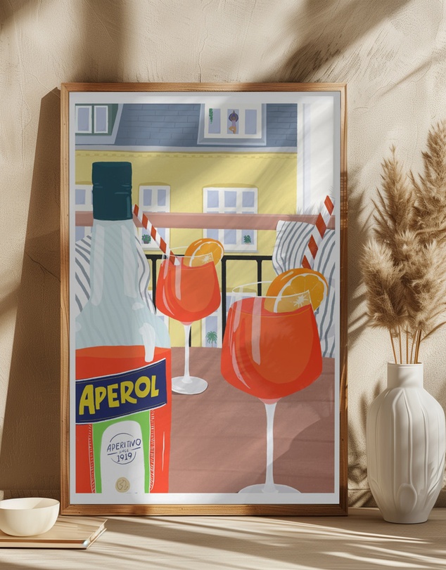 Olive et Oriel - Balcony Hygge by Bykammille Art Print