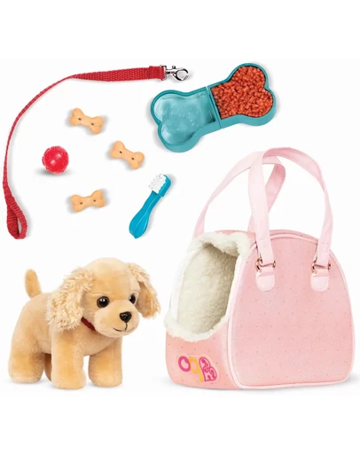 Our Generation - 6 Inch Cocker Spaniel Pup with Bag and Accessories