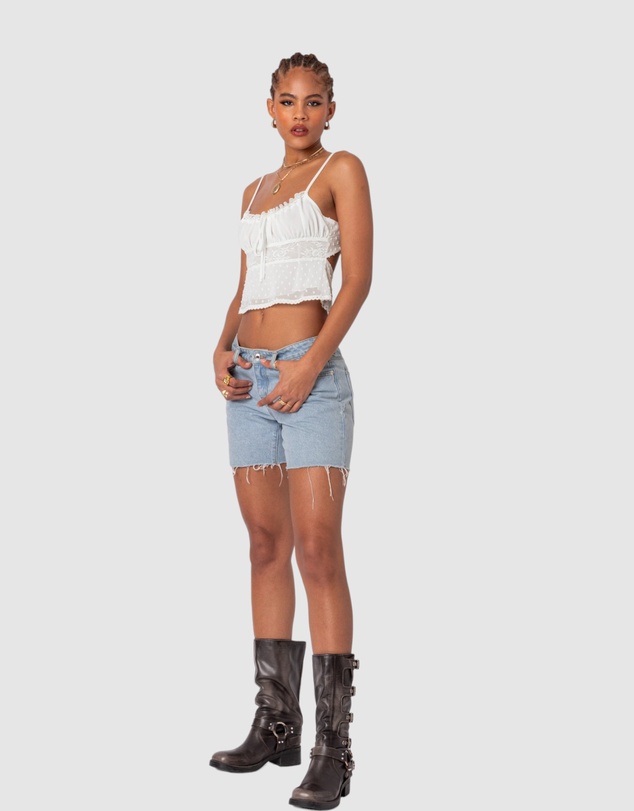 EDIKTED - Wendy Tie Back Lacey Top