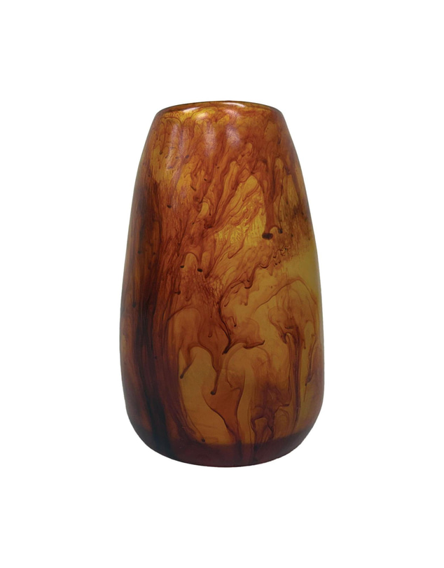 Urban Attitude - Urban Attitude RACH Large Vase Height 25.5cm, Width 17cm, Opening 6cm x 9cm - Burnt Amber