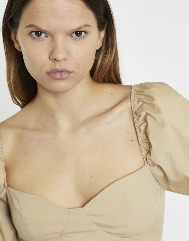 Glamorous - Puff Sleeve Corset Top