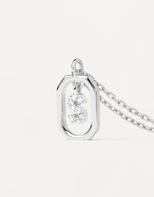 PDPAOLA - Mini Letter S Silver Necklace