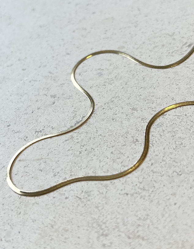 SAINT VALENTINE - Sphinx 2mm Snake Chain Necklace - Gold