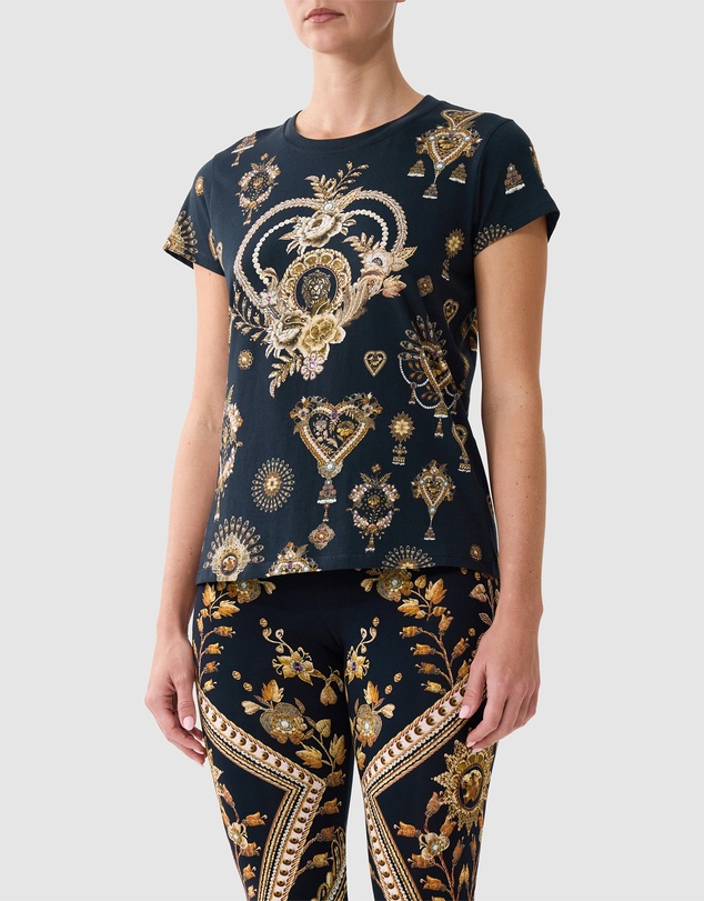 Camilla - Slim Fit Round Neck T-Shirt